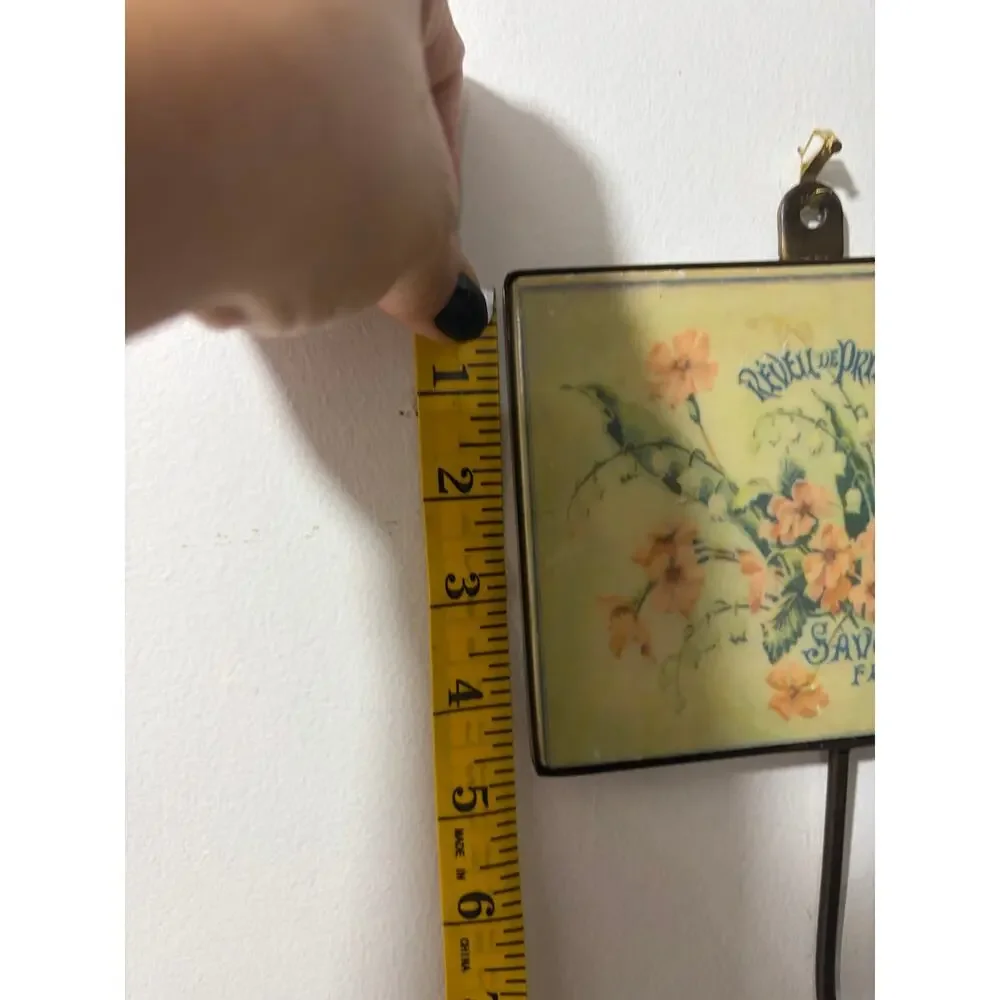 French Style Wall Hook With Glass Knob Floral Bouquet Words Fine Soap In French